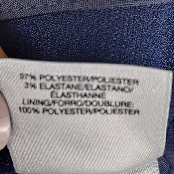 Black Label Evan-Picone Size 6 Navy Blue Pencil Skirt Kick Pleats Back Zip NWT - Picture 9 of 12